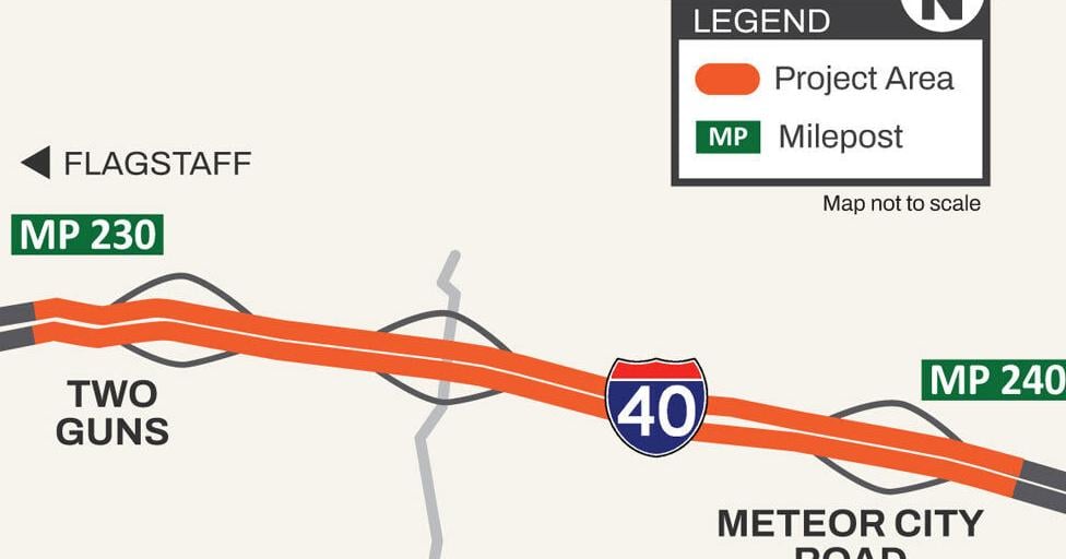 ADOT scheduled to begin Interstate 40 pavement improvement east of Flagstaff Sept. 24