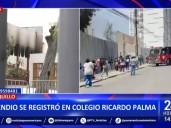 Surquillo: Reportan incendio en colegio Ricardo Palma