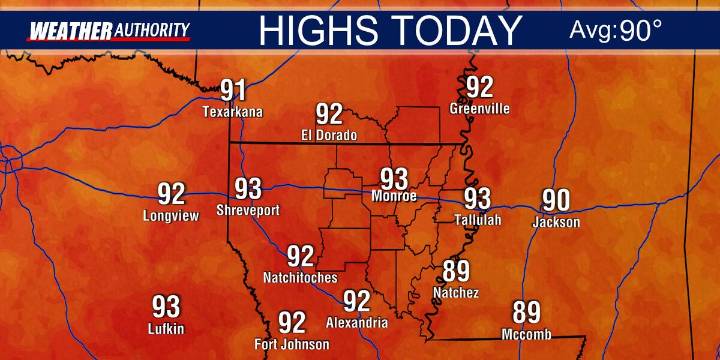 KNOE Wednesday Morning Forecast: Staying Dry and Heating Up