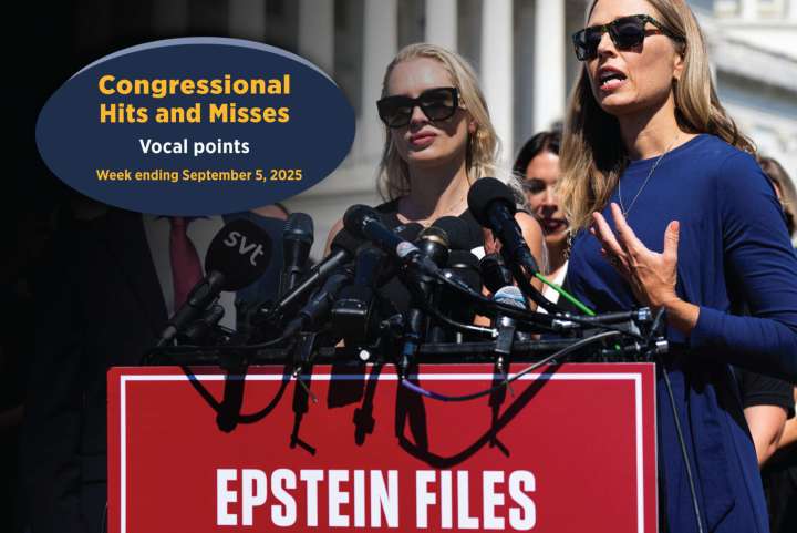 Vocal points — Congressional Hits and Misses
