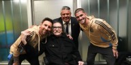 El emotivo encuentro entre Charly García y Lionel Messi, tras el partido de la Selección Argentina