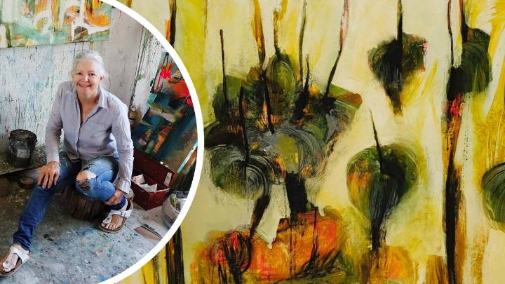 Cottesloe artist lands first art prize in 35 years at Claremont Art Awards for mirage