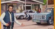 New South Shore Line poster highlights East Chicago service station