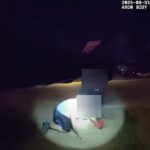 Bodycam footage shows officer shoot knife-wielding suspect about 9 times