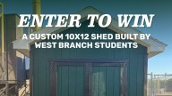 West Branch auctions shed students designed, built in class