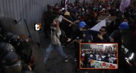 Tensión y bombas lacrimógenas en la Marcha de la Generación Z: Policías impiden que lleguen al Congreso Jóvenes manifestantes protestan en contra de la presidenta de la República, Dina Boluarte, y el 