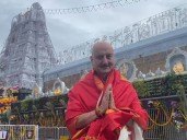 Anupam Kher offers visit Tirumala temple
