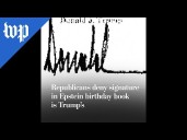 GOP denies signature in Epstein birthday book is Trump's