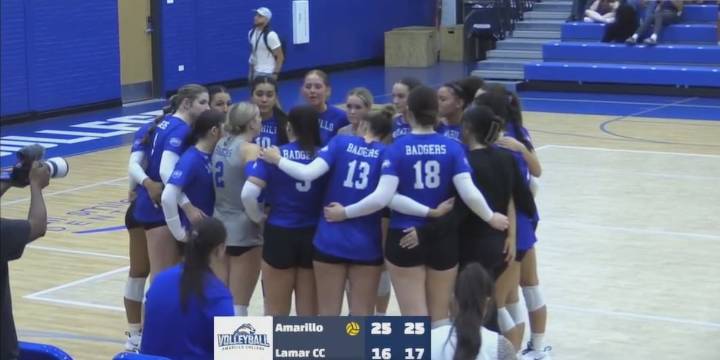 Amarillo College Badgers volleyball stays unbeaten at home after sweep over Lamar CC