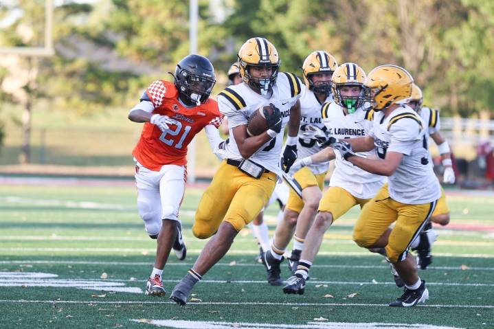 Football: Sean Rice sparks surging St. Laurence past Leo