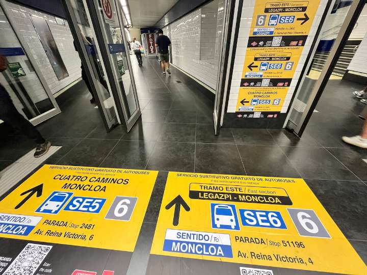 Mañana de caos por el cierre del arco este de la Línea 6 de Metro de Madrid