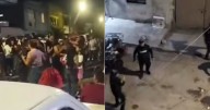 Baile se sale de control: Apedrean a policías tras violenta riña en Escobedo, Nuevo León