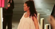 Rihanna Pairs Her Favorite Sneakers With a Maternity Mini Dress