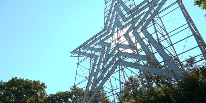 Mill Mountain Star undergoes repairs to shine red, white and blue for 9/11