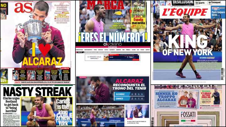 El mundo se rinde a Alcaraz: "Rey de Nueva York"