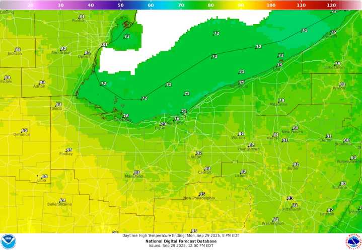 Perfect fall weather? Sunshine holds in NE Ohio before a midweek chill