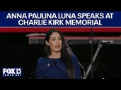 Rep. Anna Paulina Luna speaks at Charlie Kirk memorial