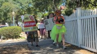 People take to the streets of South Park to protest California housing bill
