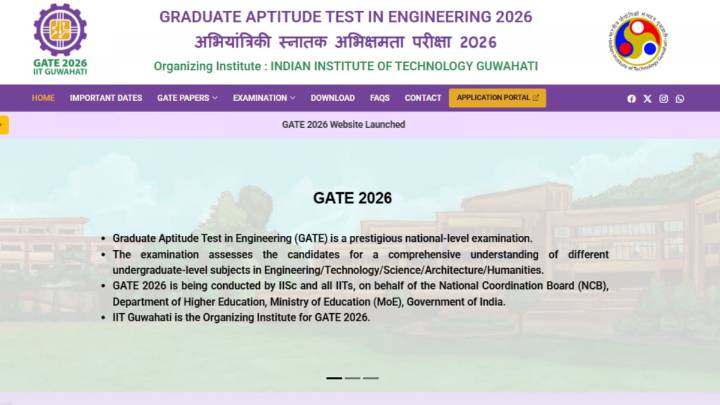 GATE 2026 Registration: IIT Guwahati Extends Application, Apply Now At gate2026.iitg.ac.in