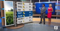 September 10, 2025: Highs around 90 through the weekend