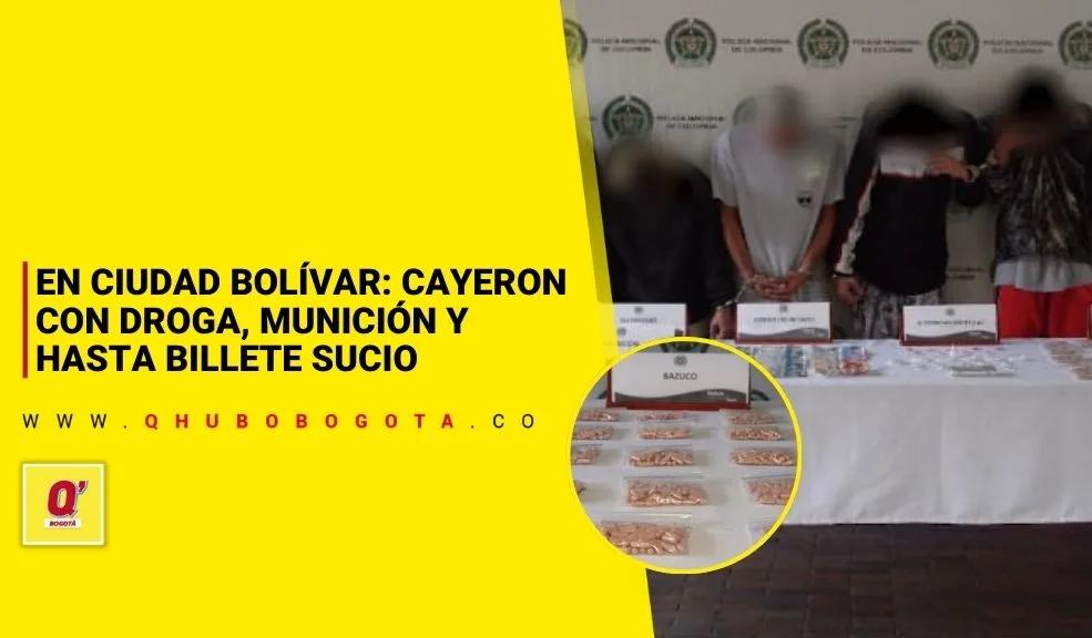 En Ciudad Bolívar: cayeron con droga, munición y hasta billete sucio