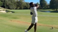 LeBron shares three-word reaction as son Bronny takes up golf and impresses fans with 'smooth' swing