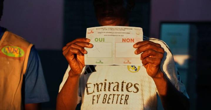 Guinea counts votes in a referendum that could allow junta leader to run for president