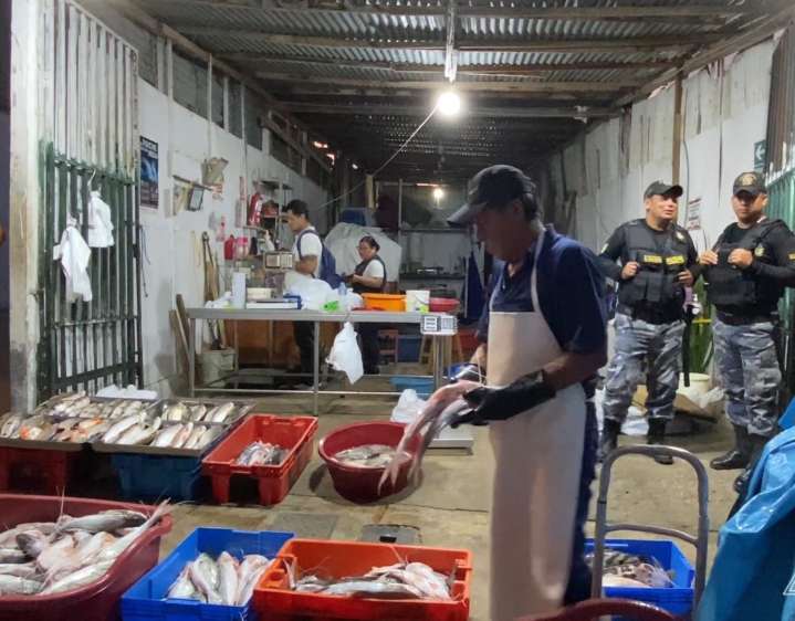 Autoridades continúan inspeccionando venta de pescado fresco en los centros de abastos de Tarapoto
