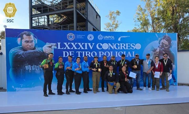 Oficiales de la SSC destacan en el “LXXXIV Congreso Nacional de Tiro Policial 2025” en Aguascalientes