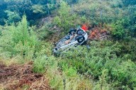 Vuelca camioneta del convoy de Irma Bolaños en Huitzo: muere chofer y escolta resulta herido