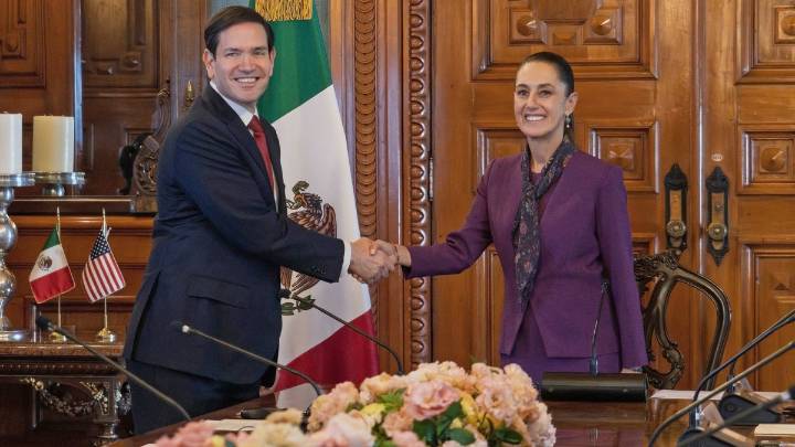 Claudia Sheinbaum recibe a Marco Rubio en México