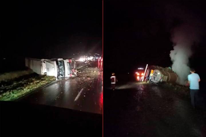 Volcaron dos camiones sobre el mismo tramo correntino de Ruta 14