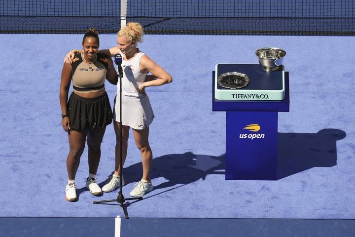 Taylor Townsend brings a Honey Deuce cocktail to her final US Open news conference