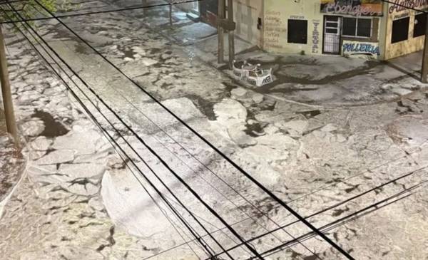 Escenas de película | Tormenta histórica en La Pampa: granizo y destrozos en la madrugada