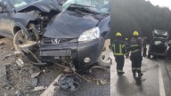 Ruta 40: un muerto y un herido grave por choque frontal entre una camioneta y una Partner