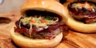 Viral tailgating burger combines beer, bacon, big Texas flavor