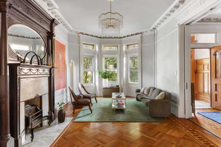 For $2.6M, this two-family Crown Heights townhouse is loaded with original details