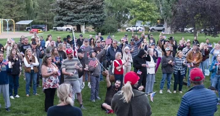 Mourners gather in Hailey for Charlie Kirk vigil
