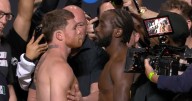 Así fue el último e intenso cara a cara entre Canelo Álvarez y Terence Crawford antes de su pelea (VIDEO)