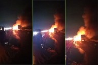 Accidente con incendio genera cierre parcial del Circuito Mexiquense