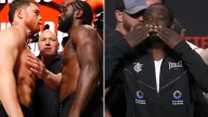 Bulked up Terence Crawford blows kisses to Canelo Alvarez's fans at weigh