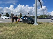 HCSO: Brief chase leads to car crashing into utility pole in Avon