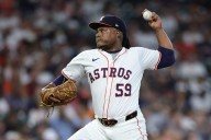 Did Astros’ Framber Valdez intentionally cross up his catcher? Lefty says ‘I hit him by mistake’