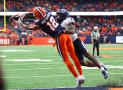 Angeli bounces back from brutal hit, rough stretch to lead SU to OT win vs. UConn