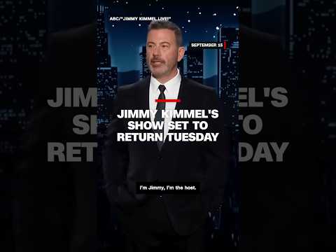 Jimmy Kimmel’s show set to return on Tuesday