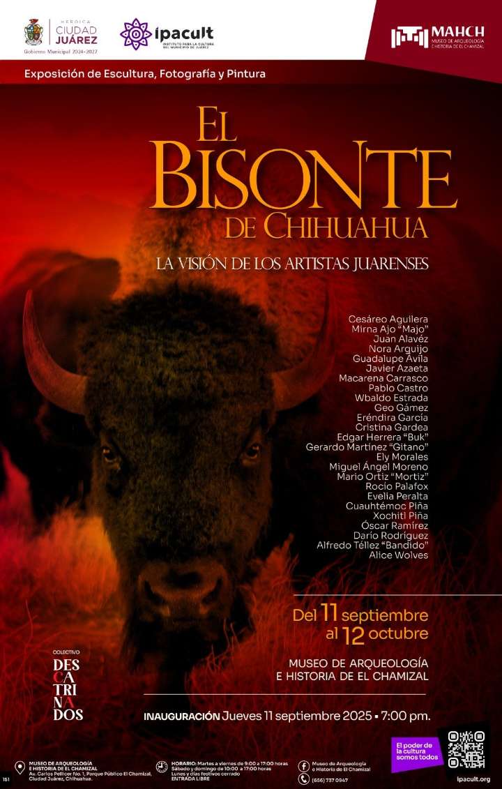 Invitan a la inauguración de la exposición “El Bisonte de Chihuahua” en el MAHCH