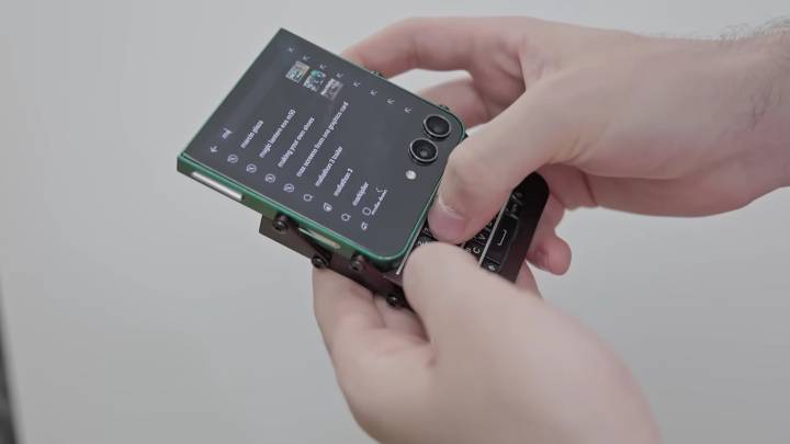 This guy made his own slider phone out of a broken Z Flip 5 and BlackBerry keyboard