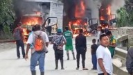 Terror en la carretera: ELN quema tres camiones en la vía Quibdó