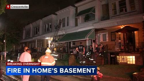 Firefighters battle house fire in Crescentville section of Philadelphia