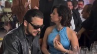 Acuden Christian Nodal y Ángela Aguilar al evento anual de Los 300 líderes 2025